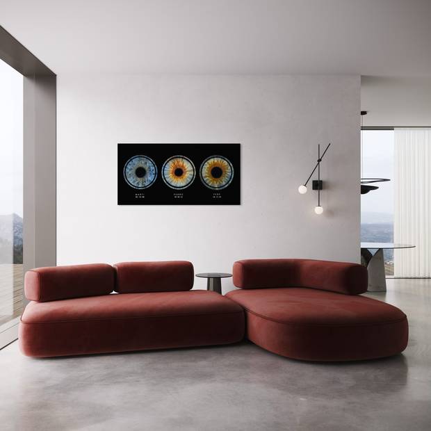 Obra de Iris Lab colgada en la casa de un cliente